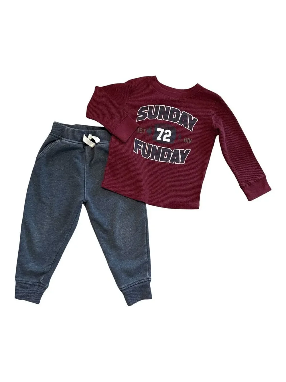 Garanimals Maroon and Gray Kids Jogger Set